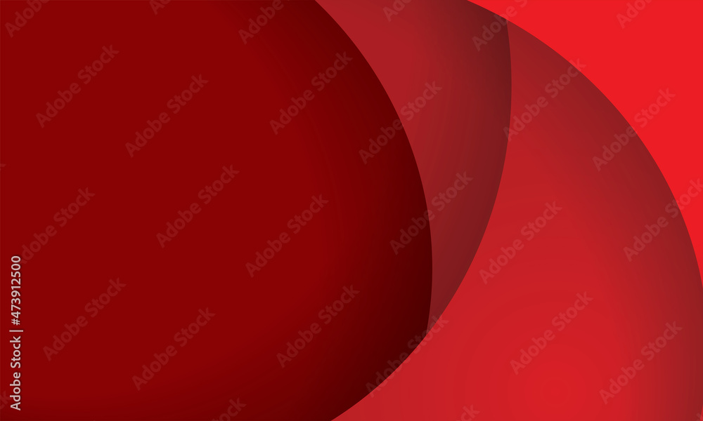 Poster red paper layer abstract background. paper cut layered circle with space for text.