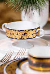 New Year vintage French service Gold and Cobalt 2022