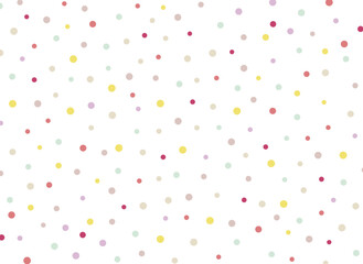 紙吹雪の背景　ポップなカラー　パーティ　装飾　飾り　明るい色味　丸