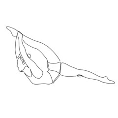 continuous line drawing of women fitness yoga concept vector health illustration
International Day of Yoga