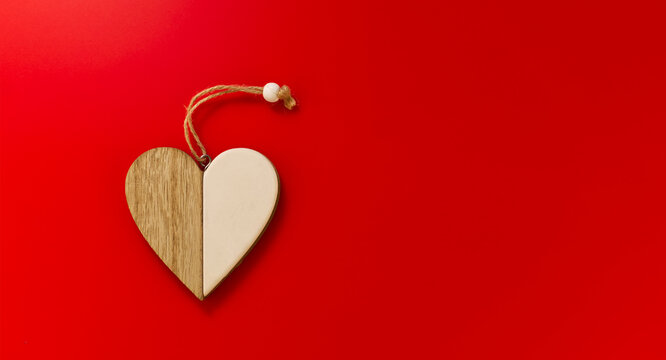 Heart medallion in a concept of romance and love