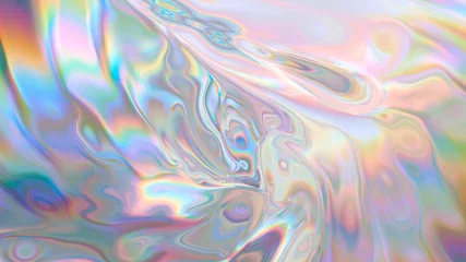 Poster Abstract pearl glowing iridescent mother of pearl background © vvicca