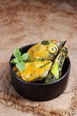 Pangek ikan tuna or tuna fish curry is a  traditional dish from Padang, Indonesia.
