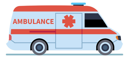 Ambulance icon. Medical emergency car. Paramedic transport