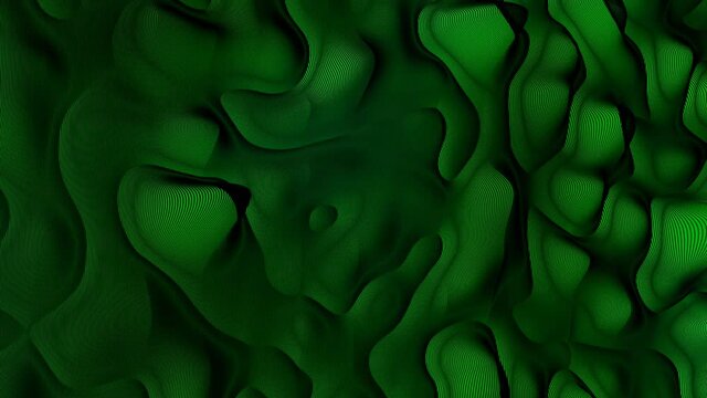 Green color abstract liquid animated background, Abstract 3d liquid motion