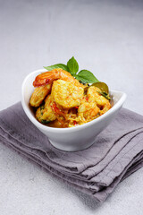 Udang Tuturuga, a traditional food from Manado, East Indonesia. Made from shrimp with so many spices, herb and coocnut milk.