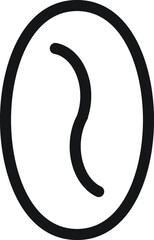 The illustration of coffee bean icon vector. Suitable for food and beverage.