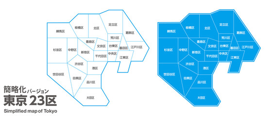 東京都シンプル地図