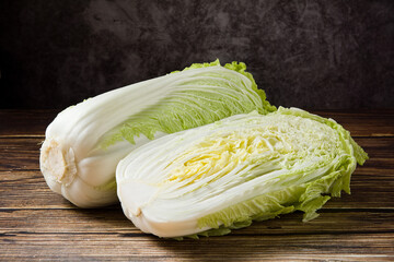 fresh chinese cabbage isolated on white background