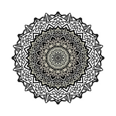 Circular pattern mandala art decoration elements
