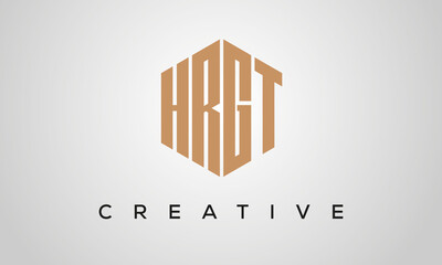 letters HRGT creative polygon hexagon logo victor template