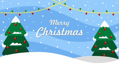 merry christmas design on blue background. design for banner. design for cover. Christmas celebration.