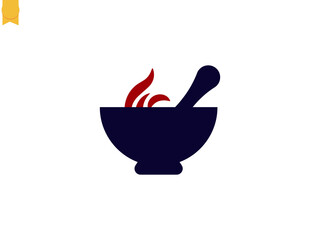 Herbal Medicine Icons. Pestle And Mortar Vector Illustration Design Template. Mortar And Pestle Isolated On A White Background. Vector Illustration. Herbal Icon Vector. Business. Sign And Symbol.
