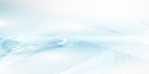 Abstract light blue and white background poster with dynamic technology network vector illustration