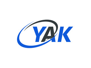 Obraz premium YAK letter creative modern elegant swoosh logo design