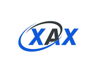 XAX letter creative modern elegant swoosh logo design