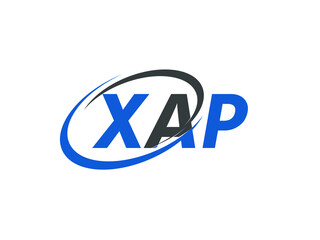 XAP letter creative modern elegant swoosh logo design