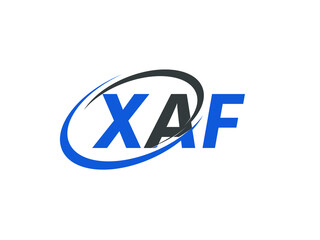 XAF letter creative modern elegant swoosh logo design