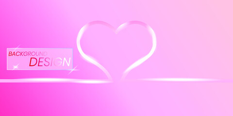 neon heart line abstract pink background