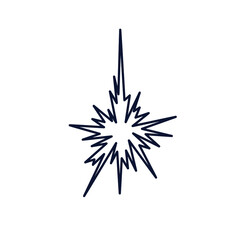 Fototapeta premium Fireworks sparks logo icon sign Sparkles snowflake Christmas symbol Hand drawn ink sketch Cute abstract design Cartoon festive style Fashion print clothes apparel greeting invitation card cover flyer