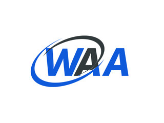Fototapeta premium WAA letter creative modern elegant swoosh logo design
