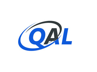 QAL letter creative modern elegant swoosh logo design