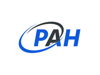 PAH letter creative modern elegant swoosh logo design