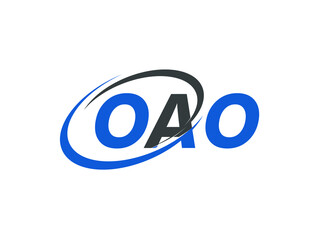 OAO letter creative modern elegant swoosh logo design