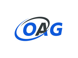 OAG letter creative modern elegant swoosh logo design