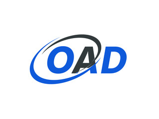 OAD letter creative modern elegant swoosh logo design