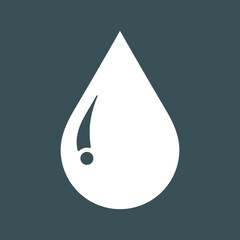 Water drops droplet raindrops oil blood icon illustration cut