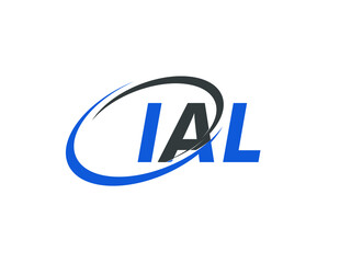 IAL letter creative modern elegant swoosh logo design