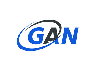 GAN letter creative modern elegant swoosh logo design