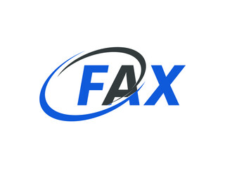 FAX letter creative modern elegant swoosh logo design