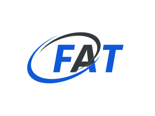 FAT letter creative modern elegant swoosh logo design