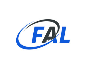FAL letter creative modern elegant swoosh logo design