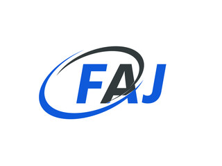 FAJ letter creative modern elegant swoosh logo design