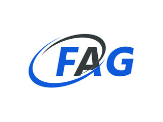 FAG letter creative modern elegant swoosh logo design