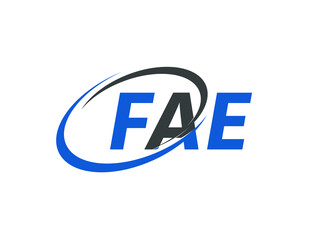 FAE letter creative modern elegant swoosh logo design