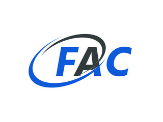 FAC letter creative modern elegant swoosh logo design
