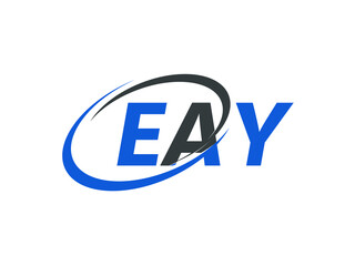 EAY letter creative modern elegant swoosh logo design