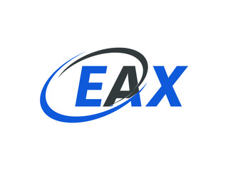 EAX letter creative modern elegant swoosh logo design