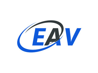 EAV letter creative modern elegant swoosh logo design