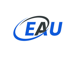EAU letter creative modern elegant swoosh logo design