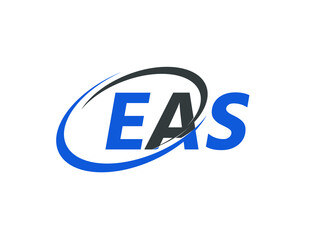 EAS letter creative modern elegant swoosh logo design
