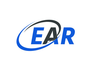 EAR letter creative modern elegant swoosh logo design