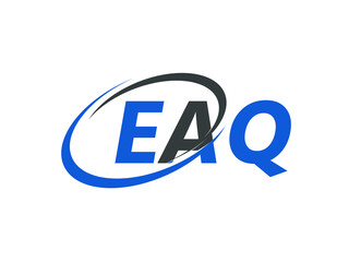 EAQ letter creative modern elegant swoosh logo design