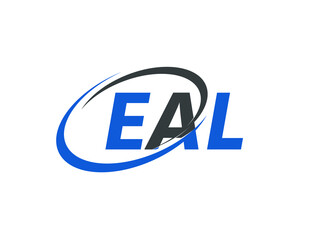 EAL letter creative modern elegant swoosh logo design