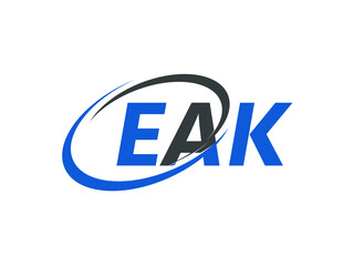 EAK letter creative modern elegant swoosh logo design