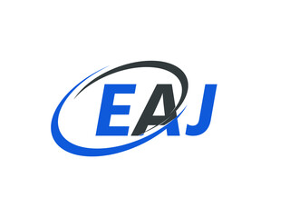 EAJ letter creative modern elegant swoosh logo design